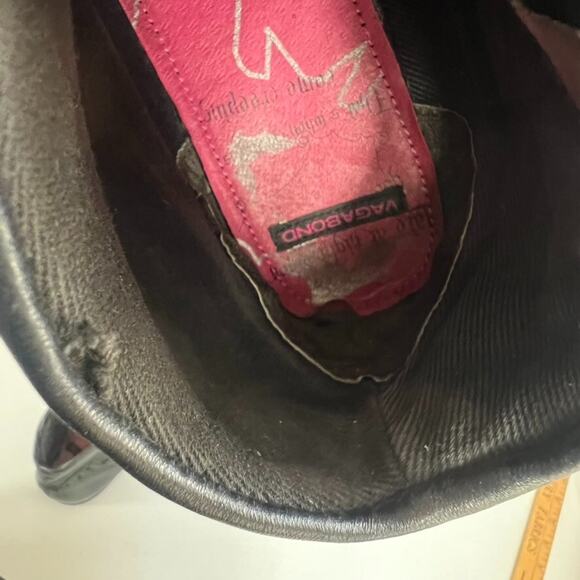 VagaBond Women's Boots Size US 10.5 EU 41 Leather Black Wingtip J Toe - Picture 12 of 15